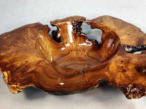 Handmade Wooden Bowl Russian Olive Burl Wood